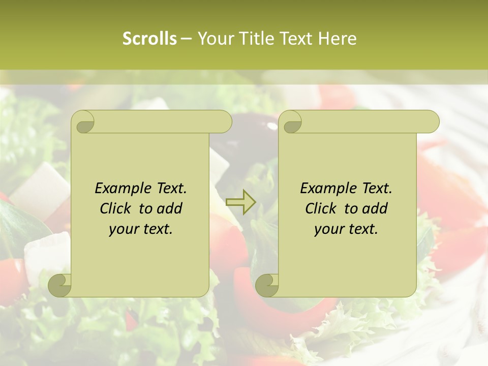 Plate Salad Greek Olives PowerPoint Template