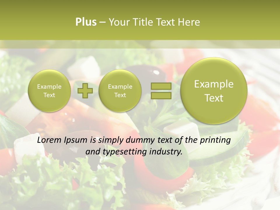 Plate Salad Greek Olives PowerPoint Template