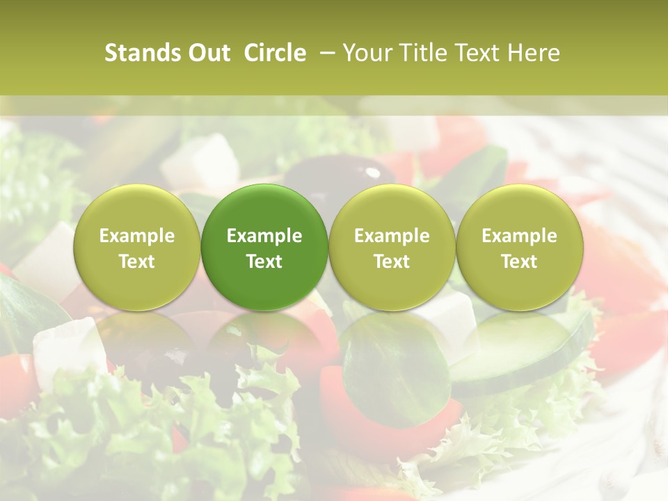 Plate Salad Greek Olives PowerPoint Template