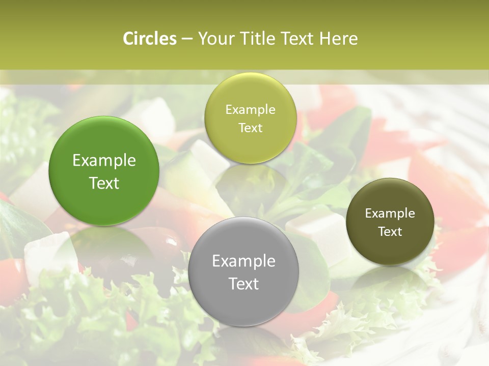 Plate Salad Greek Olives PowerPoint Template