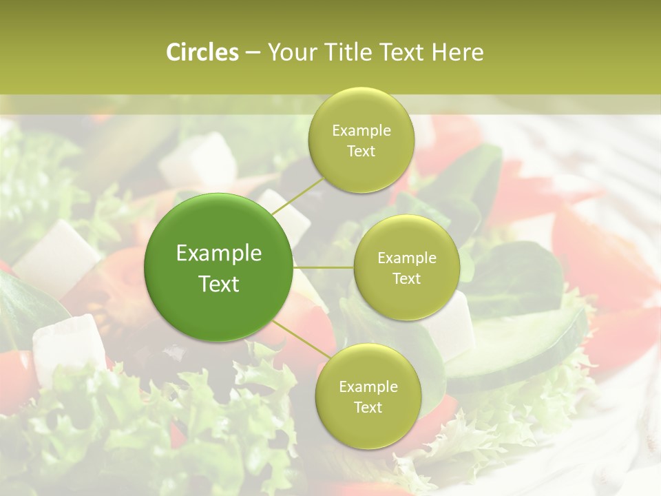 Plate Salad Greek Olives PowerPoint Template