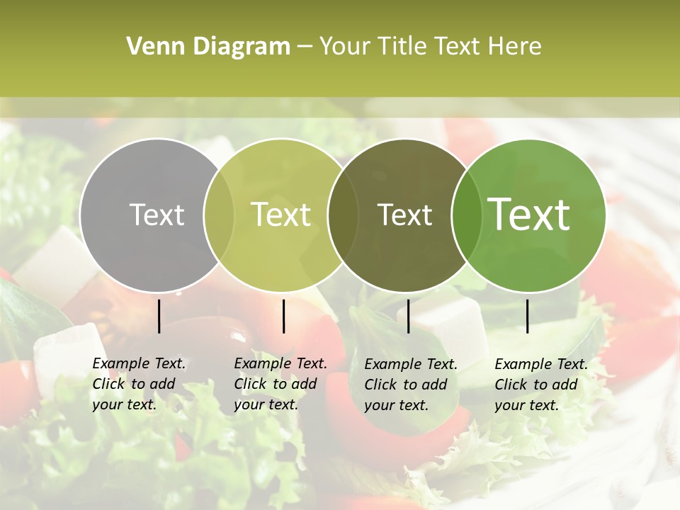 Plate Salad Greek Olives PowerPoint Template