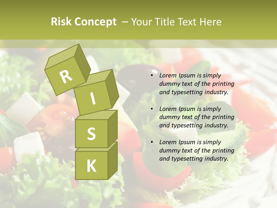 Plate Salad Greek Olives PowerPoint Template