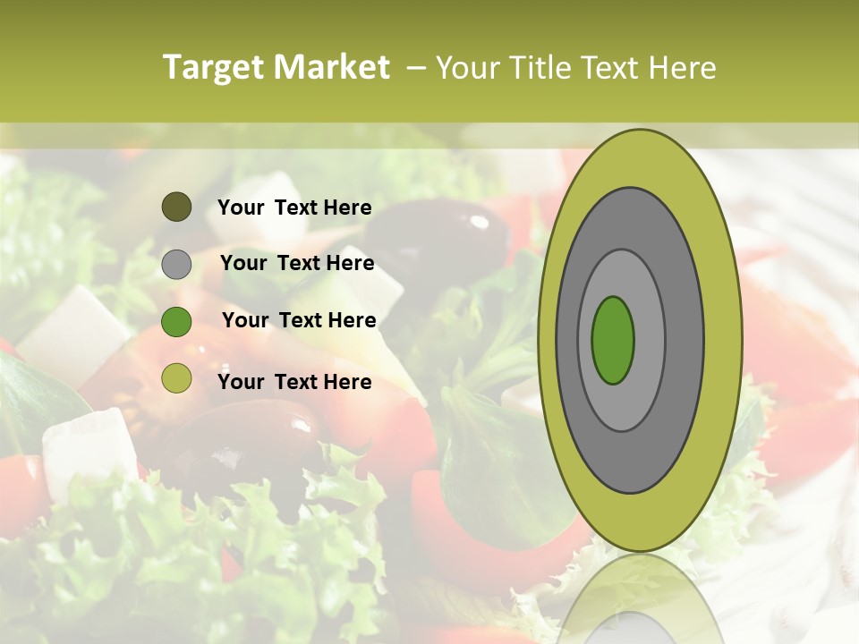 Plate Salad Greek Olives PowerPoint Template