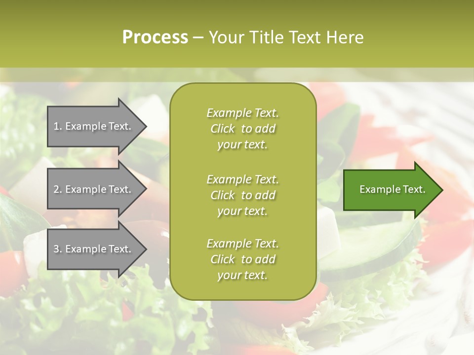 Plate Salad Greek Olives PowerPoint Template