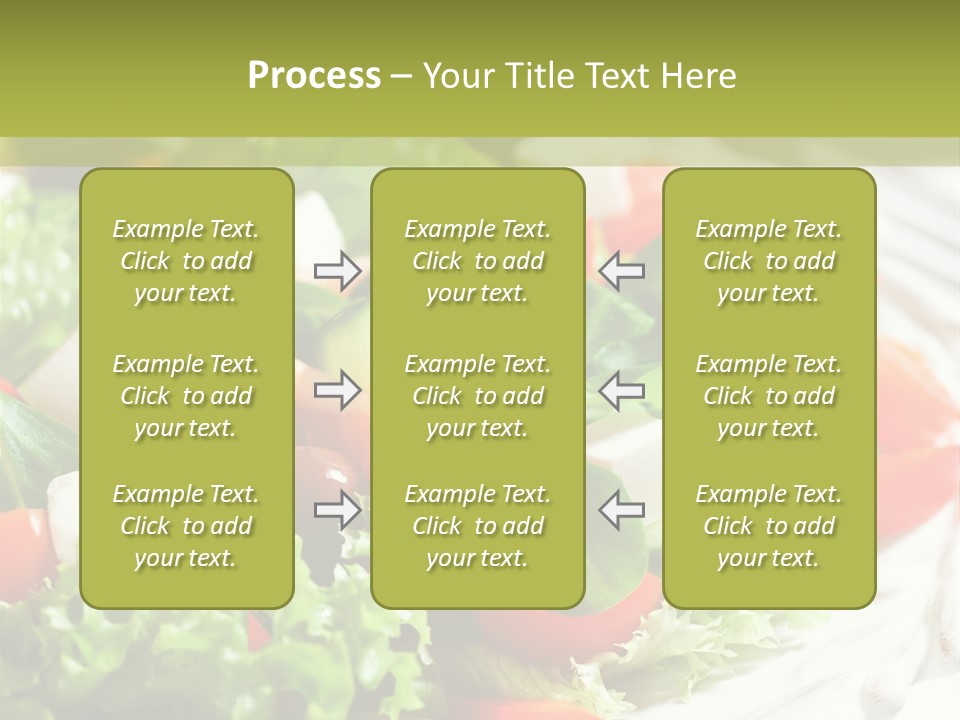 Plate Salad Greek Olives PowerPoint Template