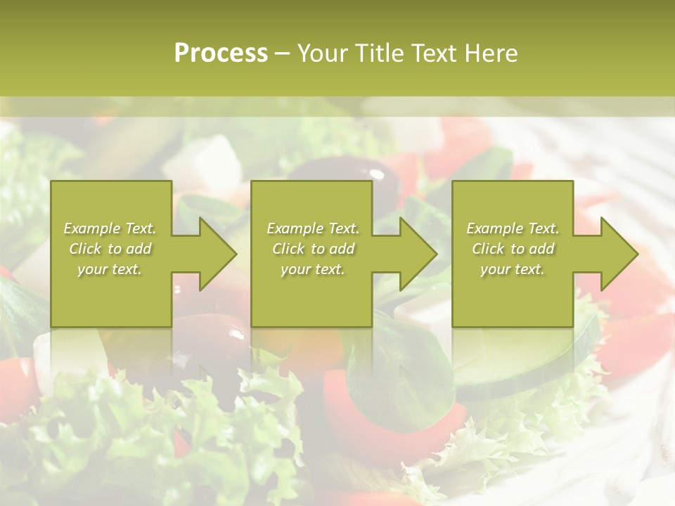Plate Salad Greek Olives PowerPoint Template