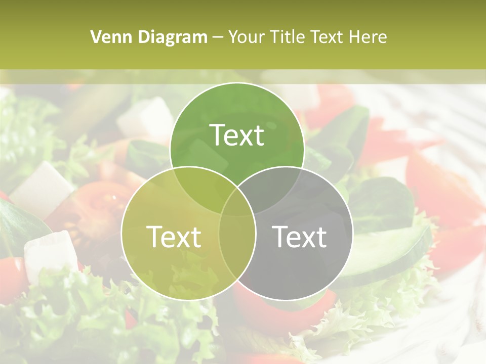 Plate Salad Greek Olives PowerPoint Template