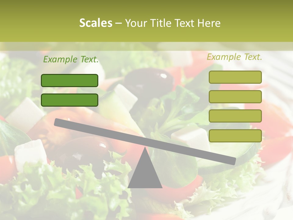 Plate Salad Greek Olives PowerPoint Template