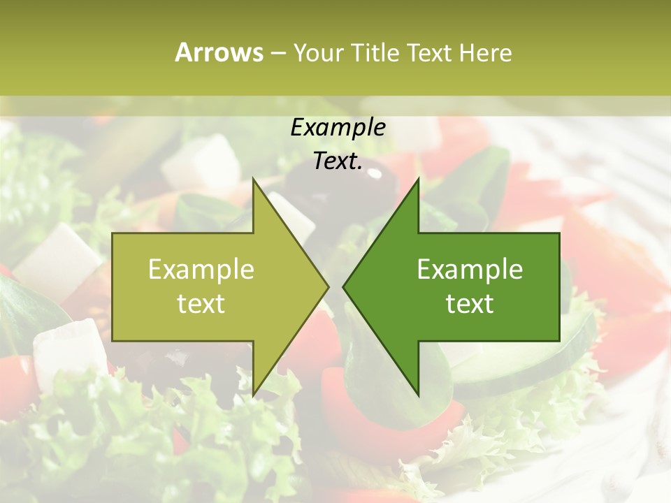 Plate Salad Greek Olives PowerPoint Template