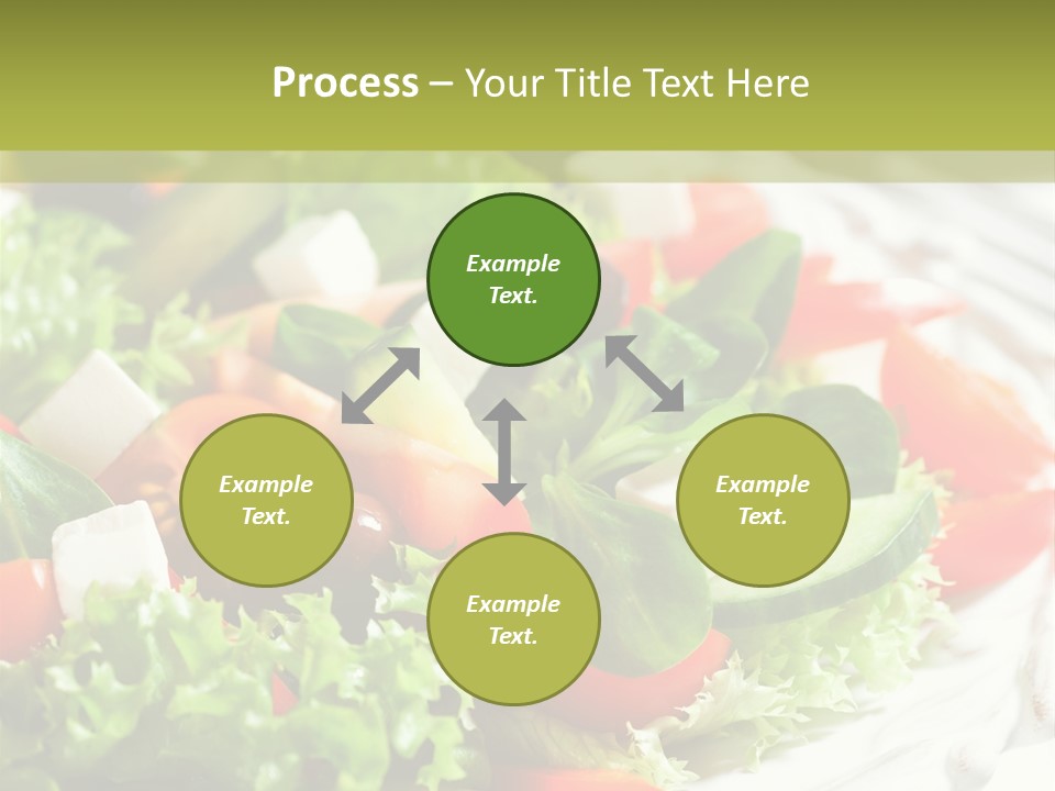 Plate Salad Greek Olives PowerPoint Template