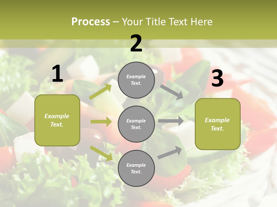 Plate Salad Greek Olives PowerPoint Template