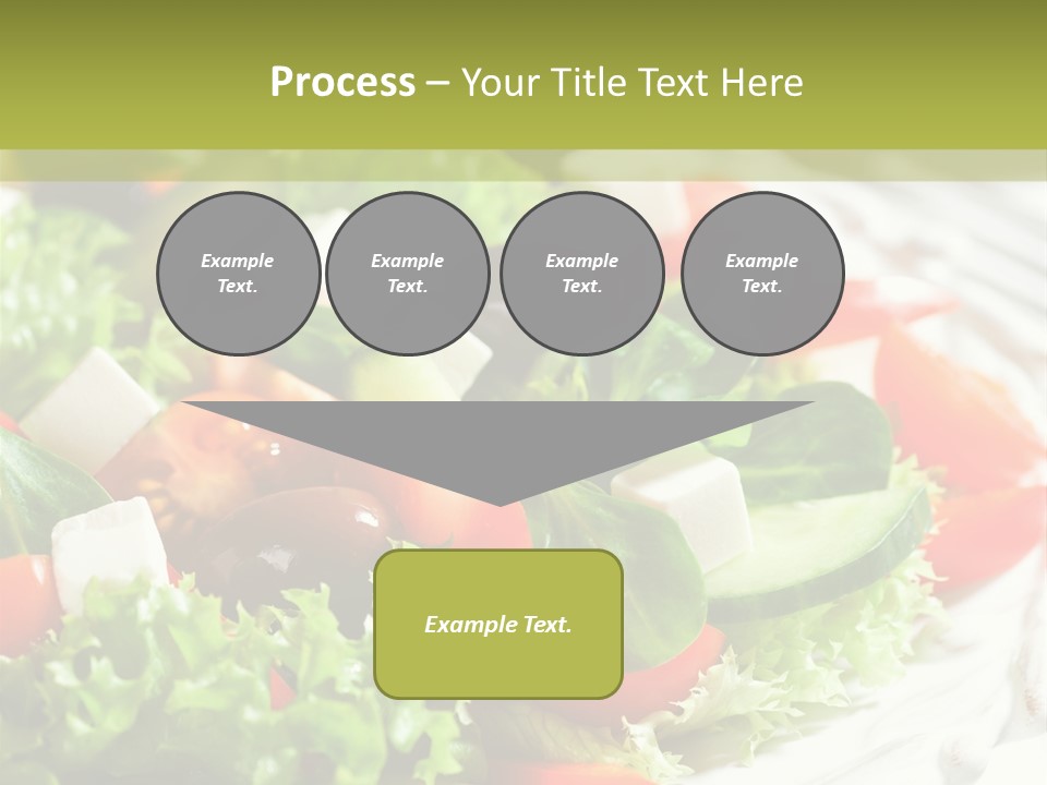 Plate Salad Greek Olives PowerPoint Template