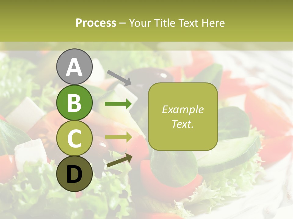 Plate Salad Greek Olives PowerPoint Template