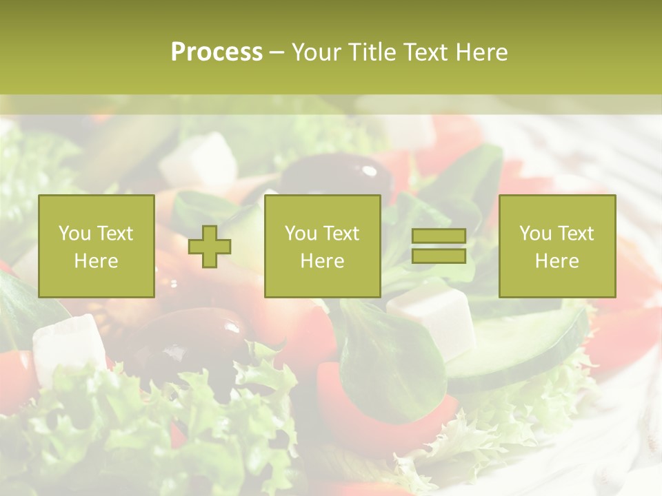 Plate Salad Greek Olives PowerPoint Template