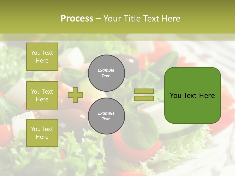 Plate Salad Greek Olives PowerPoint Template