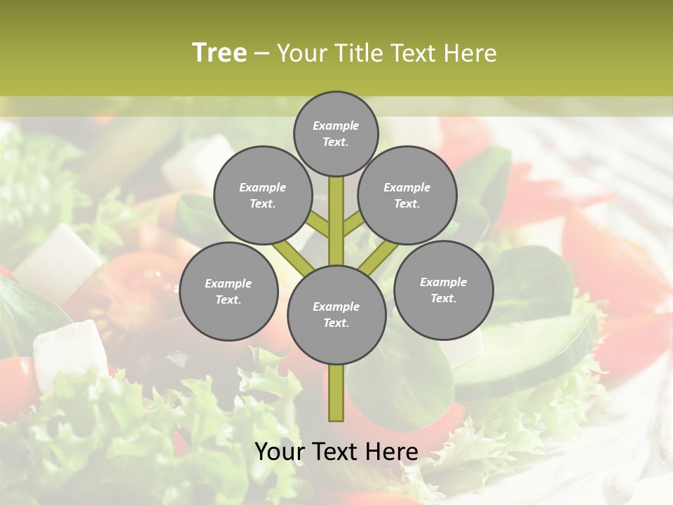 Plate Salad Greek Olives PowerPoint Template