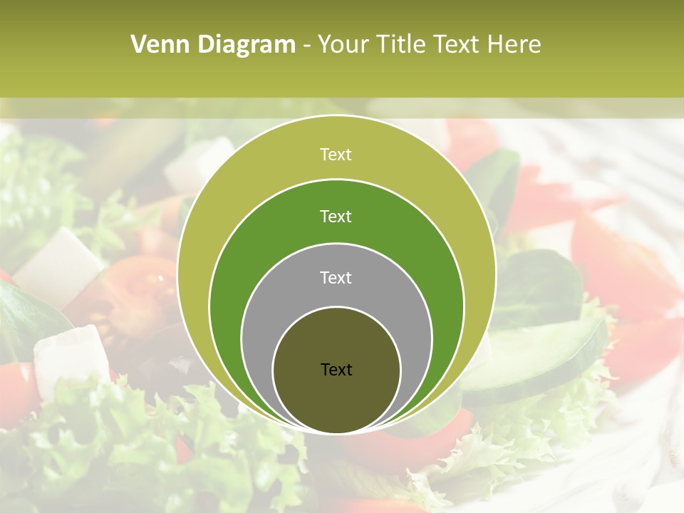 Plate Salad Greek Olives PowerPoint Template