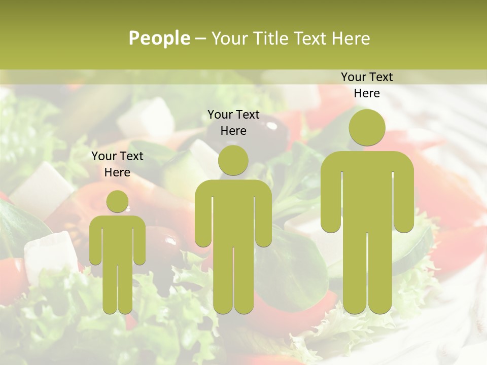 Plate Salad Greek Olives PowerPoint Template