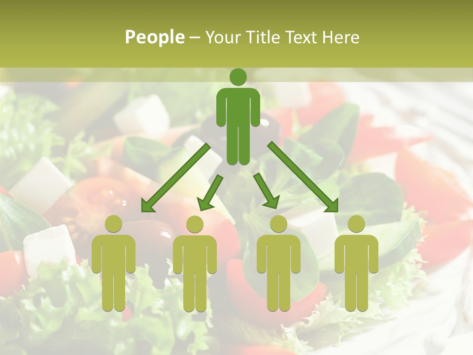 Plate Salad Greek Olives PowerPoint Template
