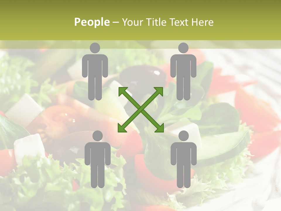 Plate Salad Greek Olives PowerPoint Template