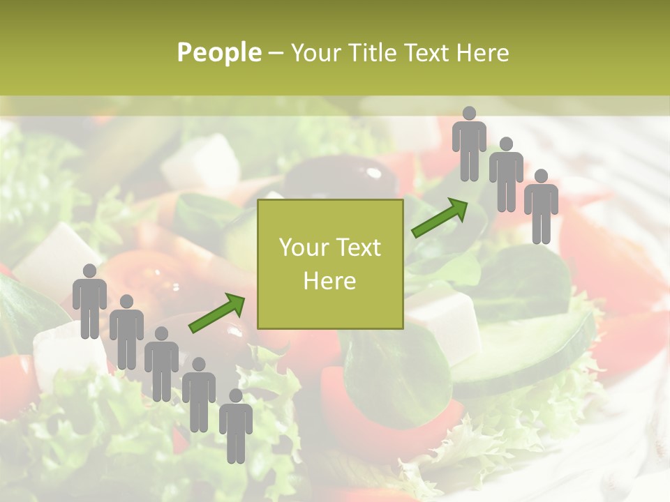 Plate Salad Greek Olives PowerPoint Template