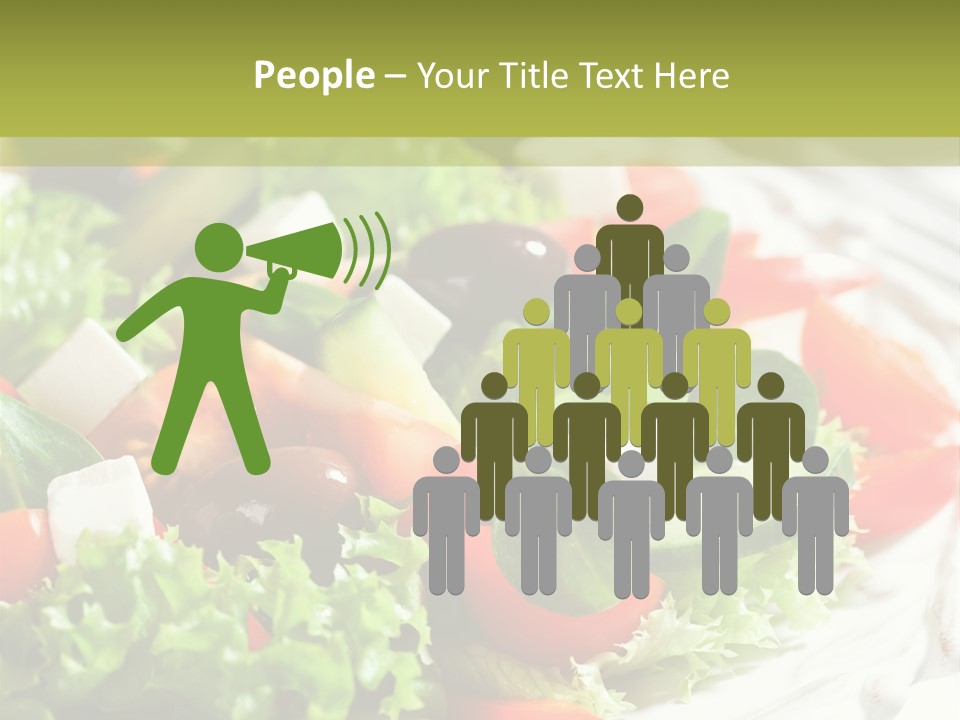Plate Salad Greek Olives PowerPoint Template