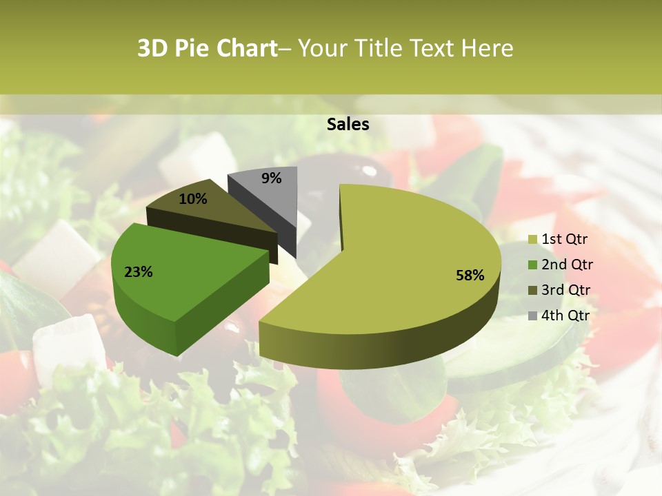 Plate Salad Greek Olives PowerPoint Template