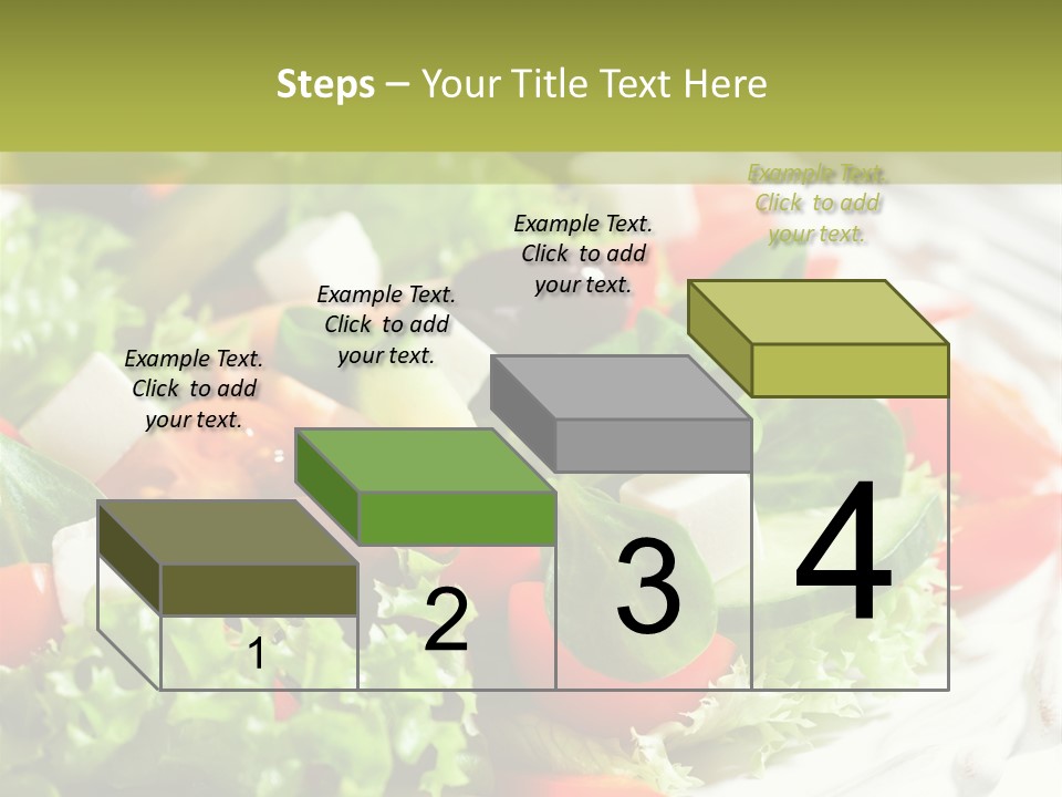 Plate Salad Greek Olives PowerPoint Template