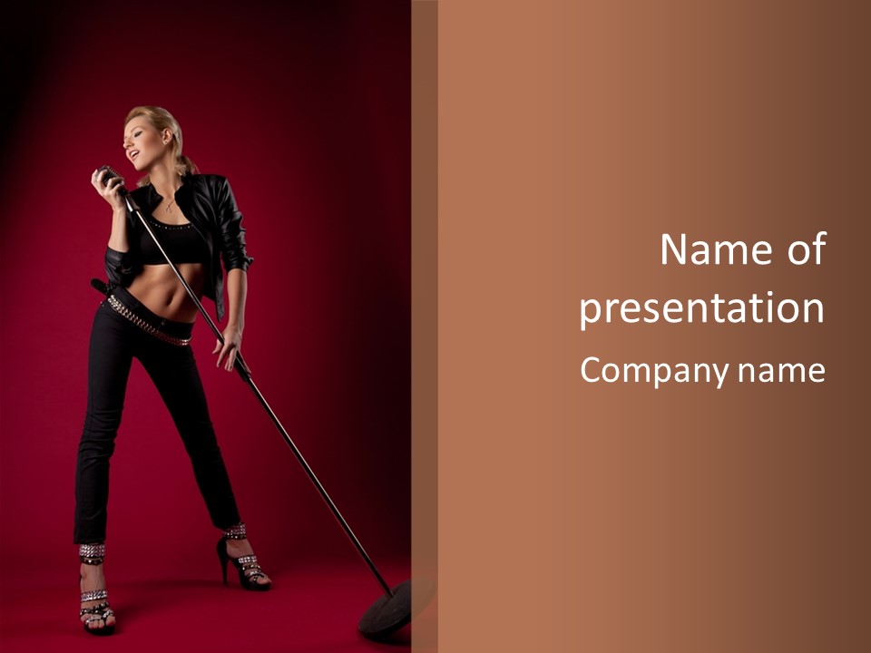 Musical Singer Star PowerPoint Template