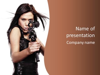 Girl Lingerie Actress PowerPoint Template