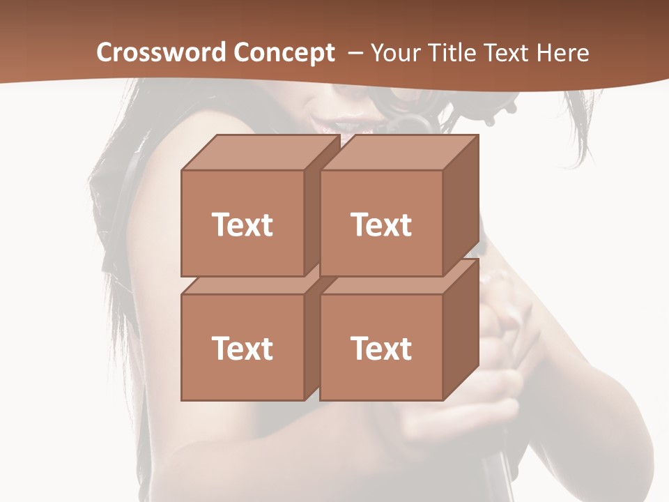 Girl Lingerie Actress PowerPoint Template