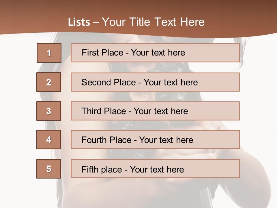 Girl Lingerie Actress PowerPoint Template