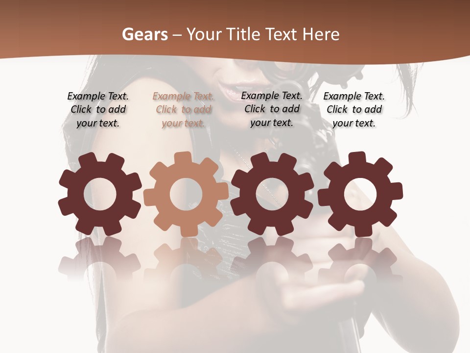 Girl Lingerie Actress PowerPoint Template