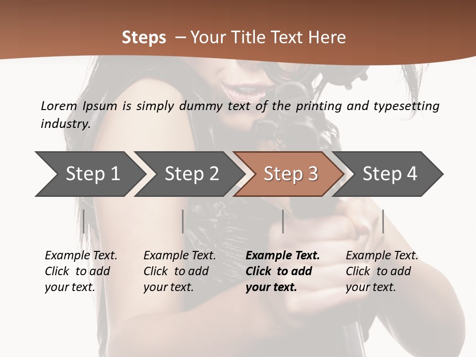 Girl Lingerie Actress PowerPoint Template