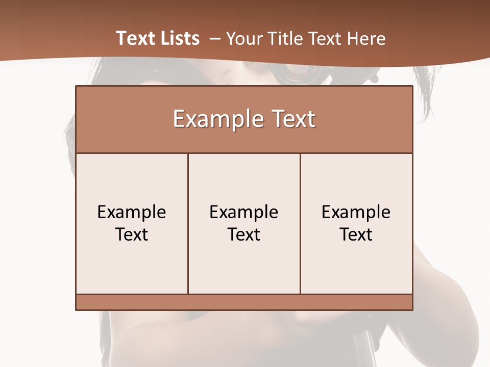 Girl Lingerie Actress PowerPoint Template