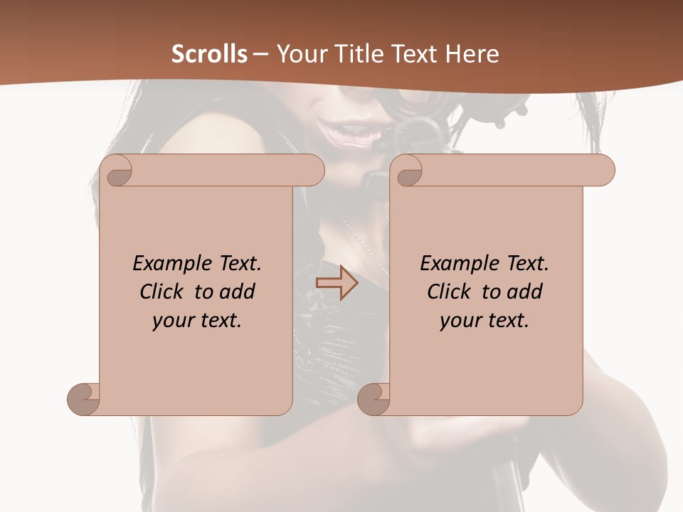 Girl Lingerie Actress PowerPoint Template