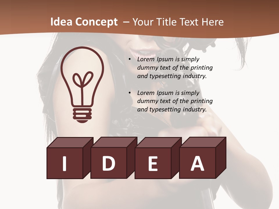 Girl Lingerie Actress PowerPoint Template