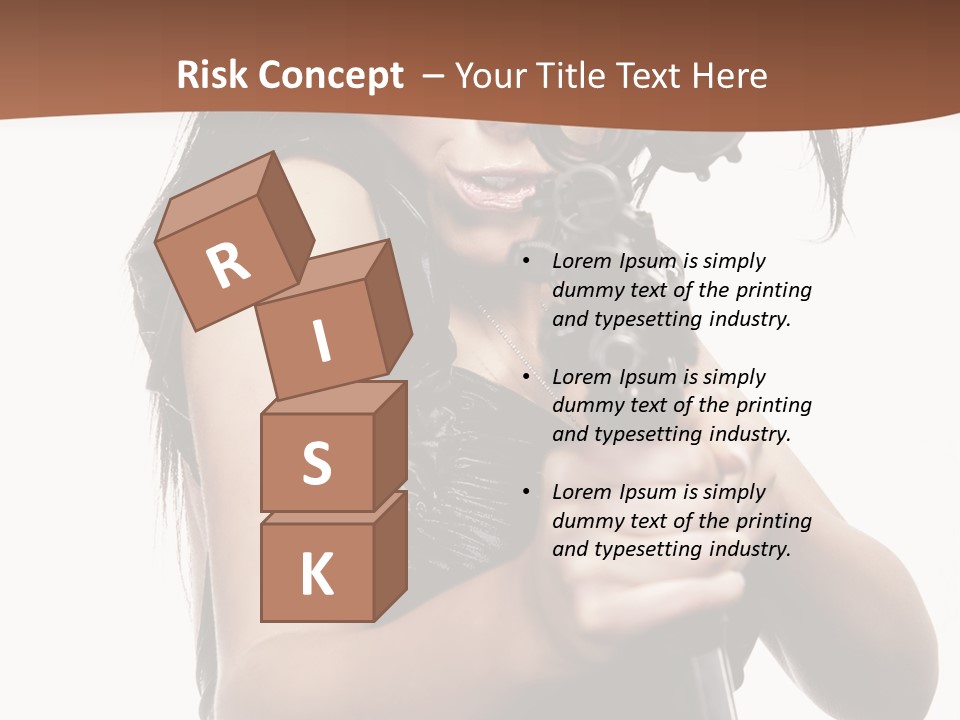 Girl Lingerie Actress PowerPoint Template