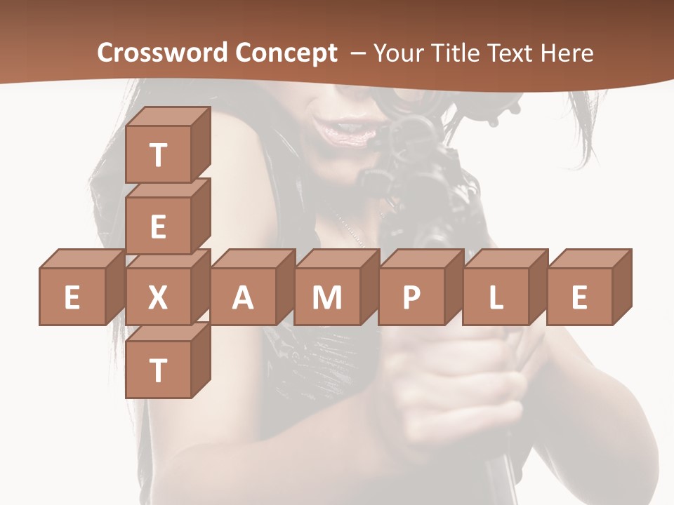 Girl Lingerie Actress PowerPoint Template