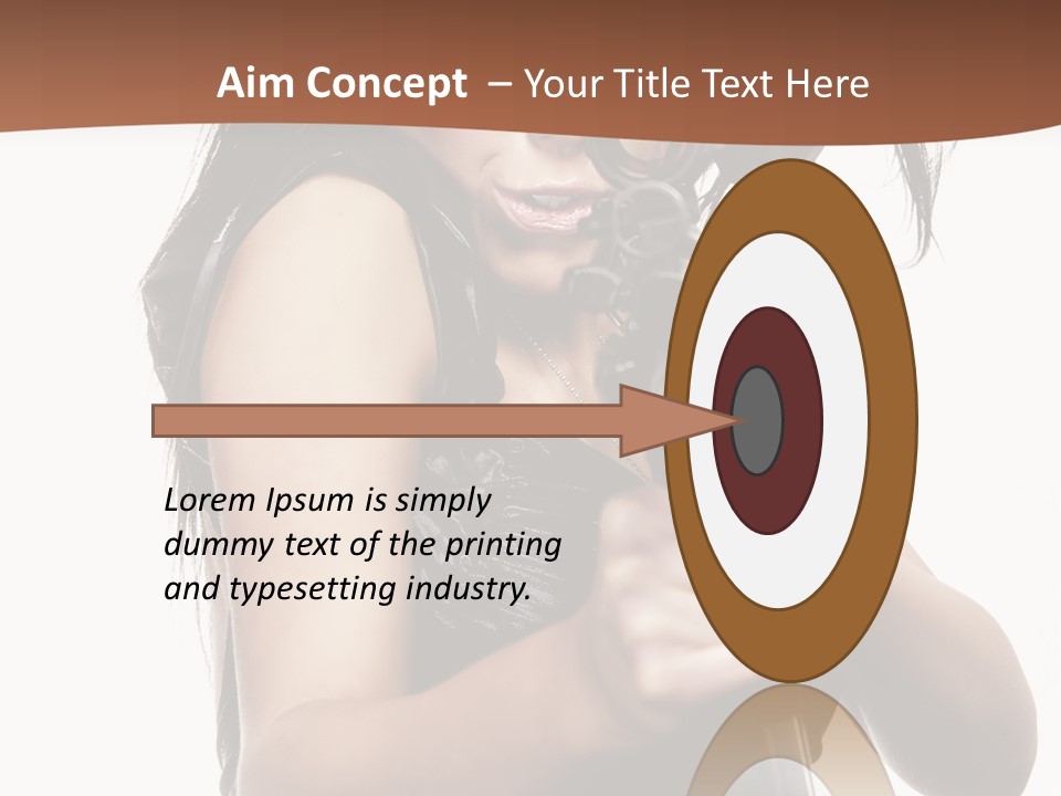 Girl Lingerie Actress PowerPoint Template