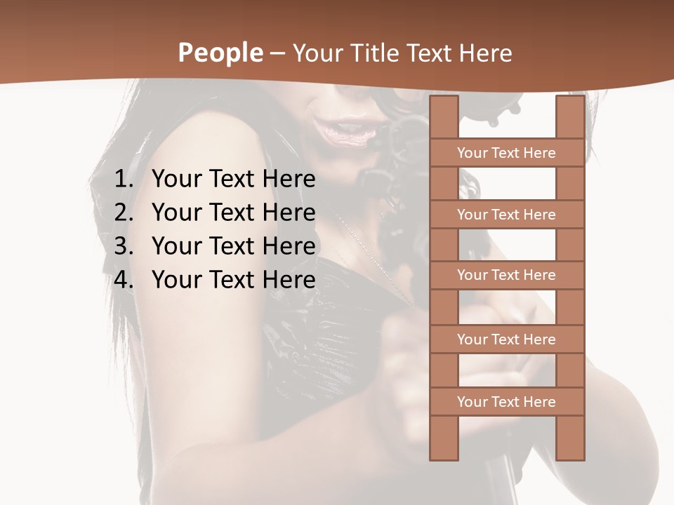 Girl Lingerie Actress PowerPoint Template