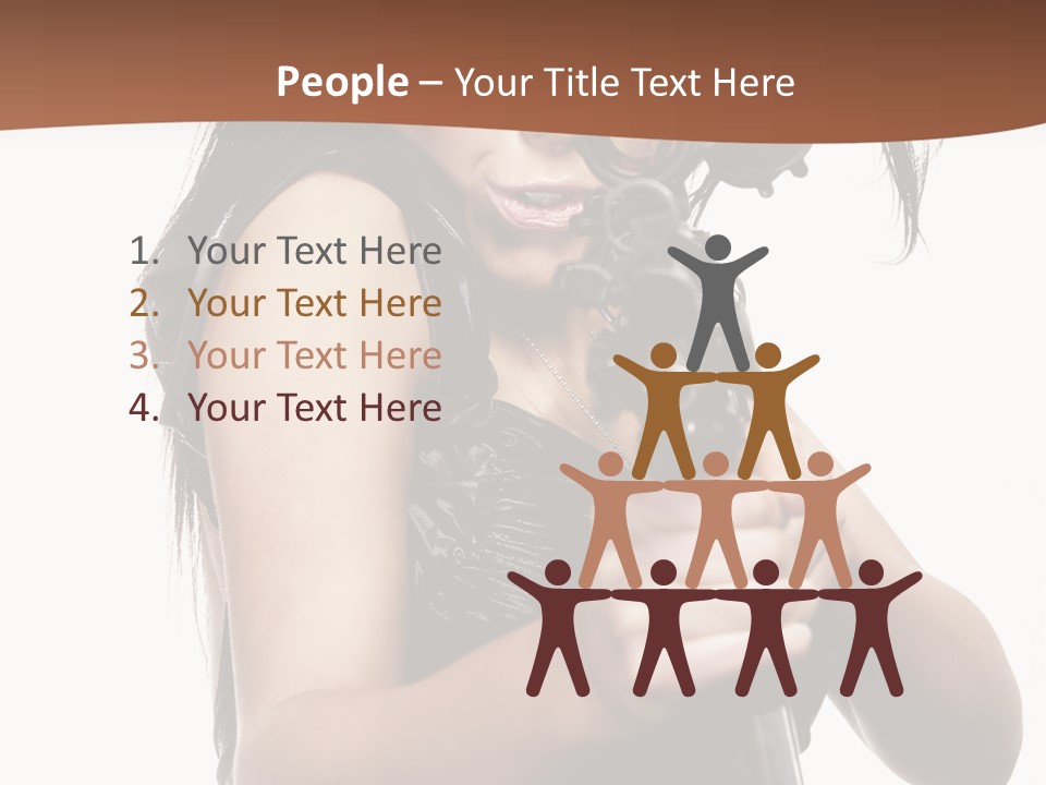 Girl Lingerie Actress PowerPoint Template