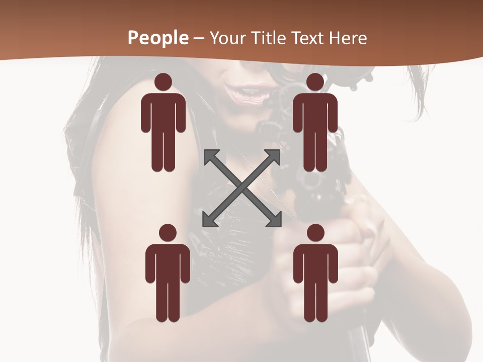 Girl Lingerie Actress PowerPoint Template