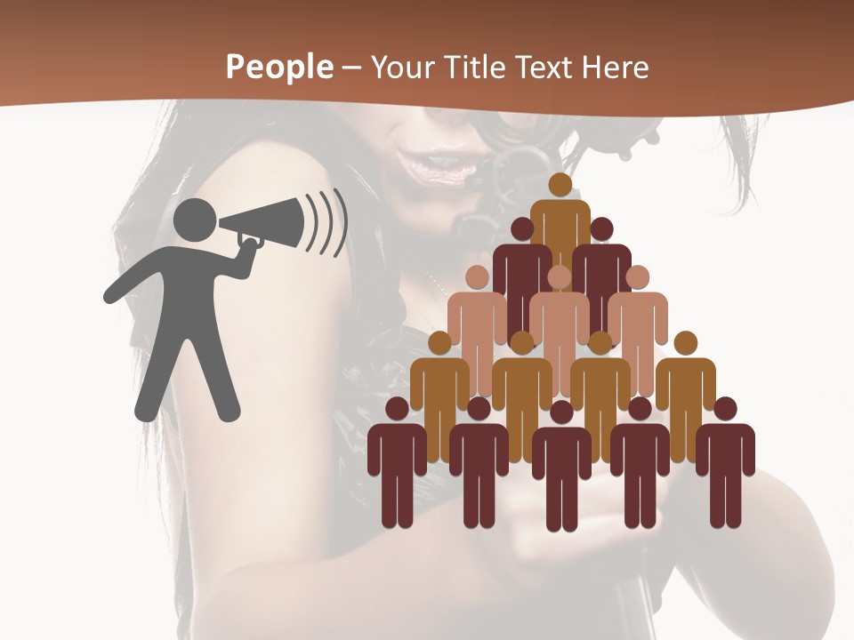 Girl Lingerie Actress PowerPoint Template