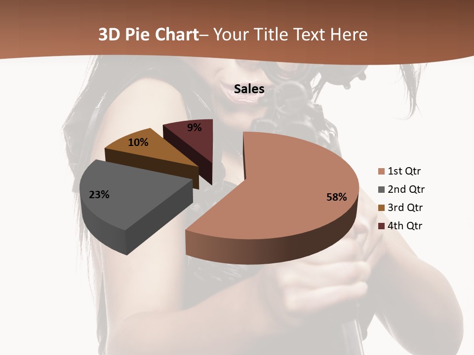 Girl Lingerie Actress PowerPoint Template