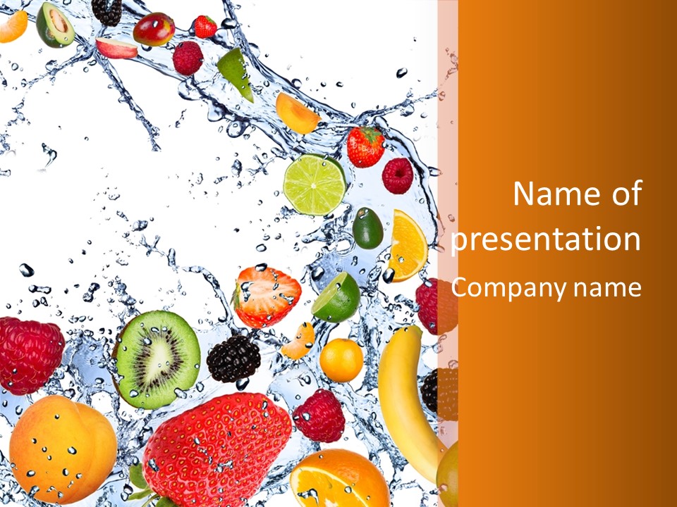 Color Macro Falling PowerPoint Template