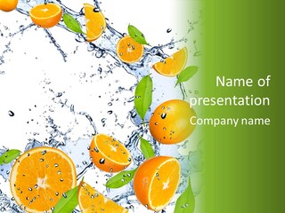 Refreshment Taste Orange PowerPoint Template