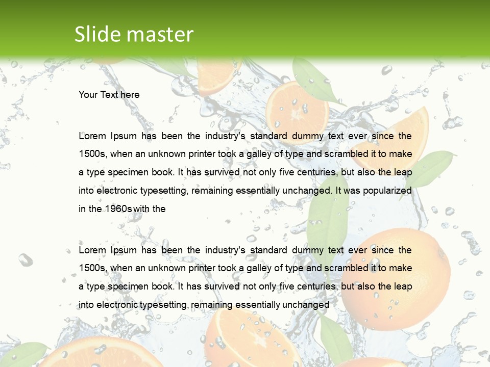 Refreshment Taste Orange PowerPoint Template