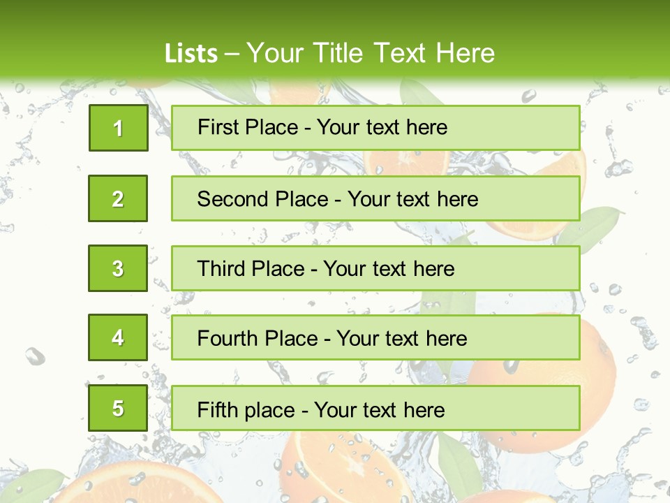 Refreshment Taste Orange PowerPoint Template